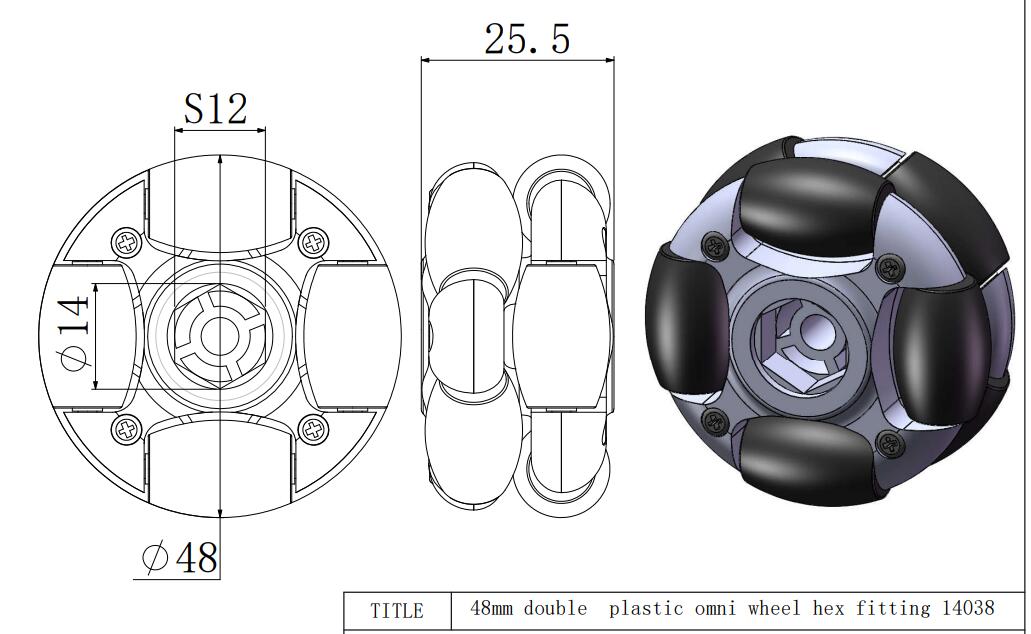 14038 Robust Mindstorm NXT Compatible 48mm Omni Wheel for Hex Hub drawing.jpg
