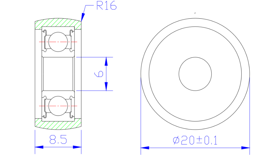 BS60620-8 6x20x8mm roller bearing pulley sliding window wheels.jpg