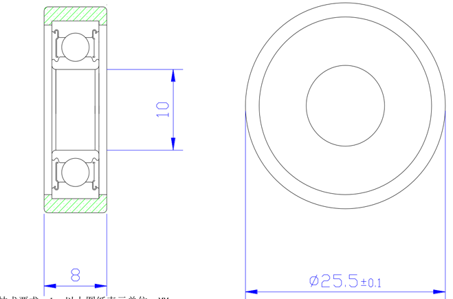 BS690025.5-8 10x25.5x8mm shower wheels wheels skateboard conveyor wheel.jpg