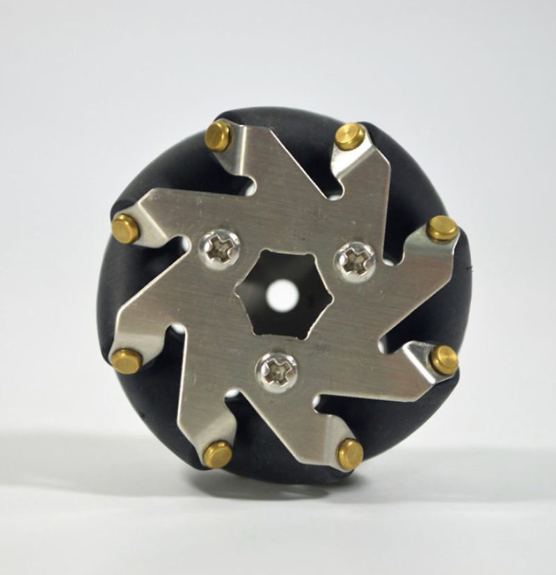 Small Robot 48mm Stainless Steel Mecanum Wheel Set 2 Left 2 Right Wheels Model 14209.jpg
