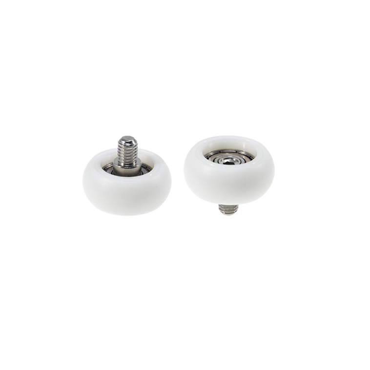 BSR60835-15C1L10M8 High-Strength PA66 Plastic Roller Bearing with Screw for Production Lines.jpg