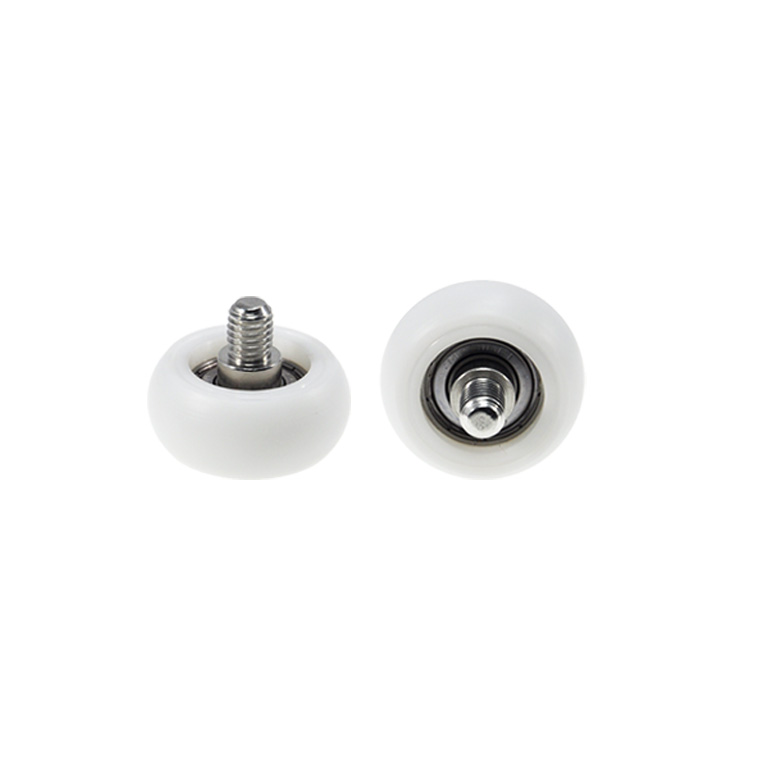 BSR60835-15C1L10M8 High-Strength PA66 Plastic Roller Bearing with Screw for Production Lines.jpg