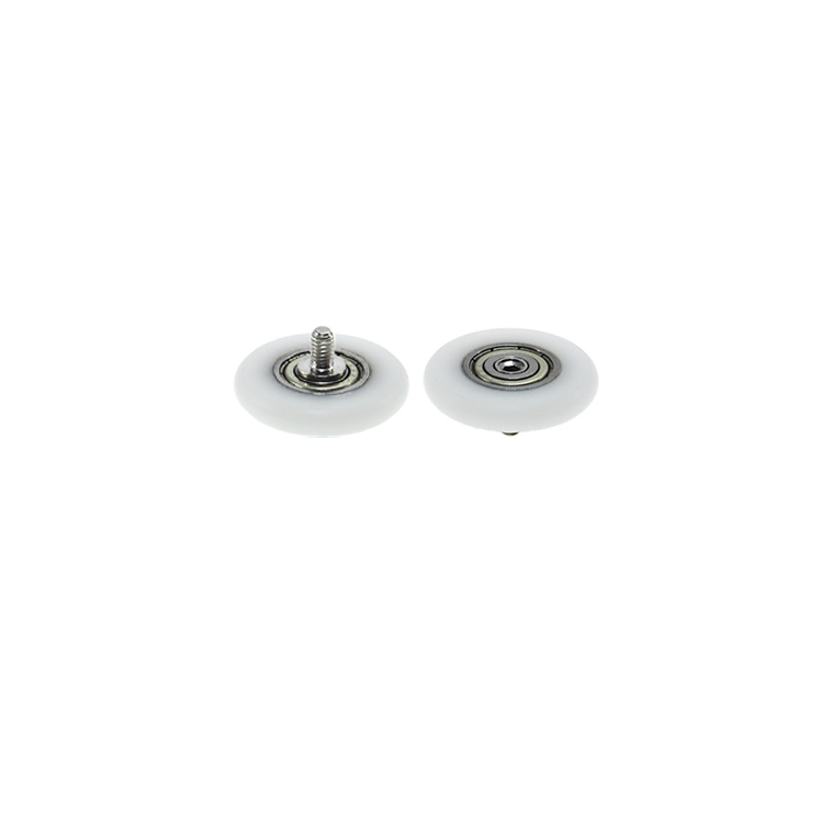 BSR62528-5C1L6M4 M4x28x5mm Nylon polyoxymethylene sliding door window roller plastic bearing wheel with screws.jpg