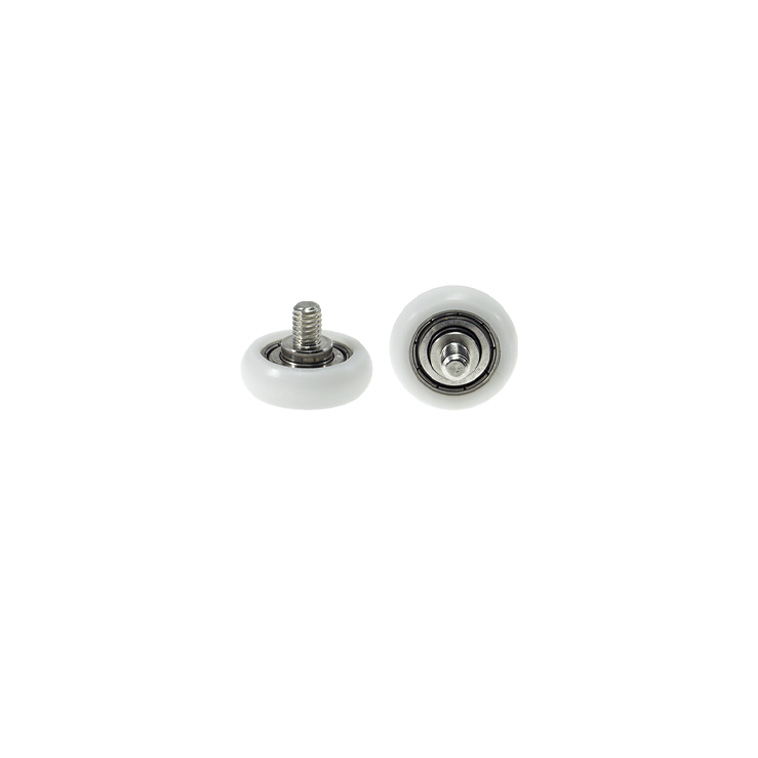 BSR62627-8C1L8M6 M6x27x8mm Window drawer coated plastic pulley M6 spiral pulley vending machine roller track pulley Pom bearing.jpg
