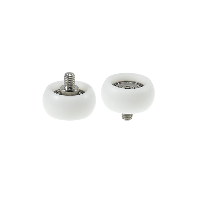 BSR62628-13C1L8M6 M6x28x13mm  Nylon coated plastic rollers for wardrobe sliding doors Polyacetal bearings with M6 spiral plastic rollers.jpg