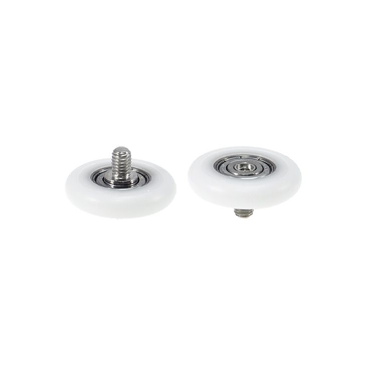 BSR62633-7C1L8M6 M6x33x7mm With spiral drawer bearing pulley nylon metal M6 external thread cabinet moving wheel flat sliding door roller furniture.jpg