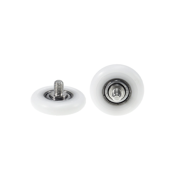 BSR62633-7C1L8M6 M6x33x7mm With spiral drawer bearing pulley nylon metal M6 external thread cabinet moving wheel flat sliding door roller furniture.jpg