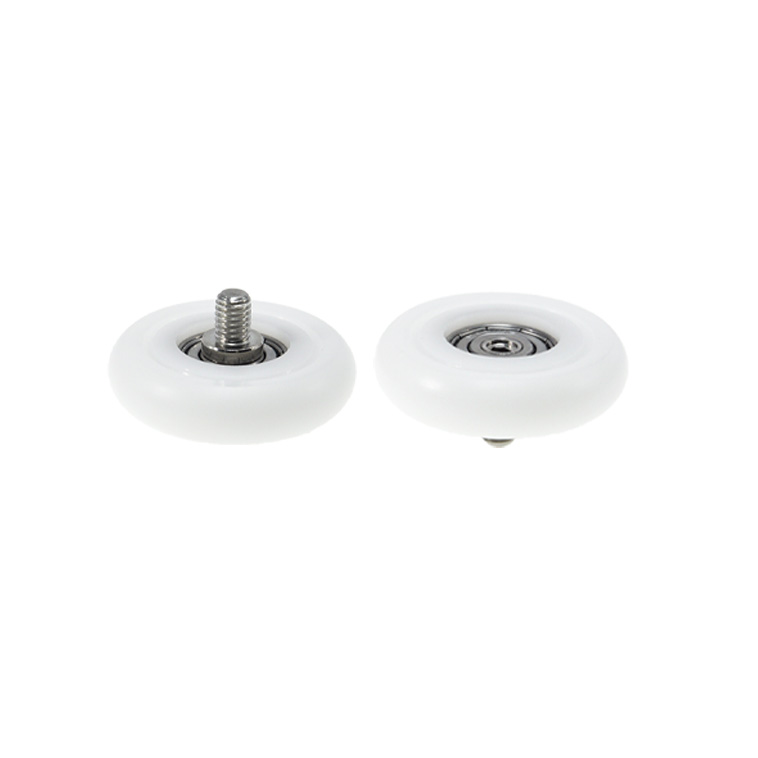 BSR62640-10C1L8M6 M6x40x10mm  Rubber roller pulley nylon coated ball bearing sliding wheel for door and window caster conveyor.jpg