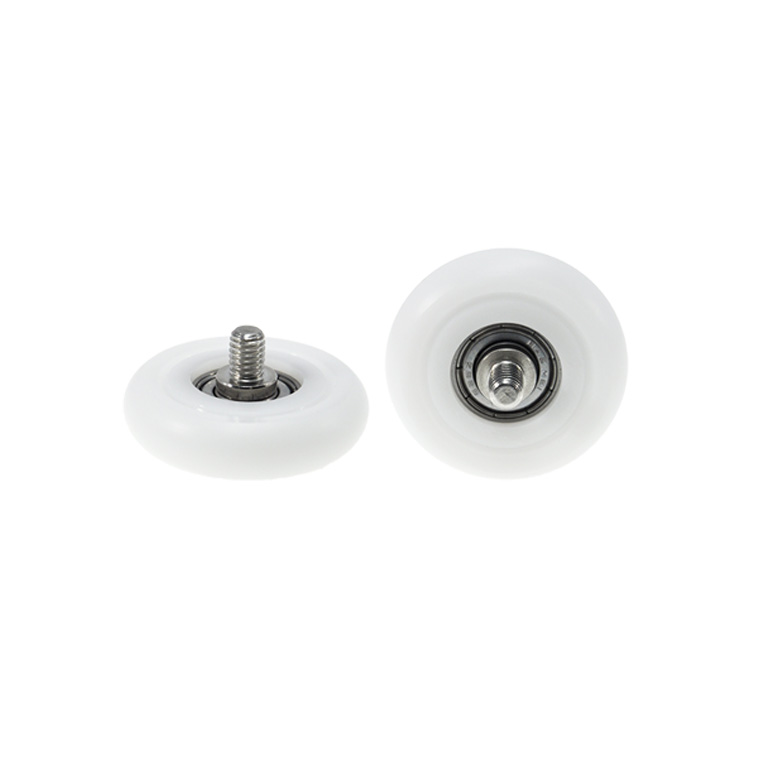 BSR62640-10C1L8M6 M6x40x10mm  Rubber roller pulley nylon coated ball bearing sliding wheel for door and window caster conveyor.jpg