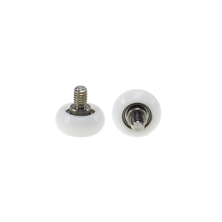 BSR68414-5C1L5M4 M4x14x5mm Stainless steel spiral door roller plastic coated bearing pulley.jpg