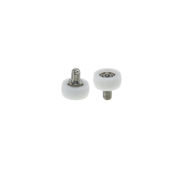 BSR68518-8C1L8M6 M6x18x8mm Nylon sliding guide wheel high load ball bearing, coated with PA POM fitness equipment pulley.jpg