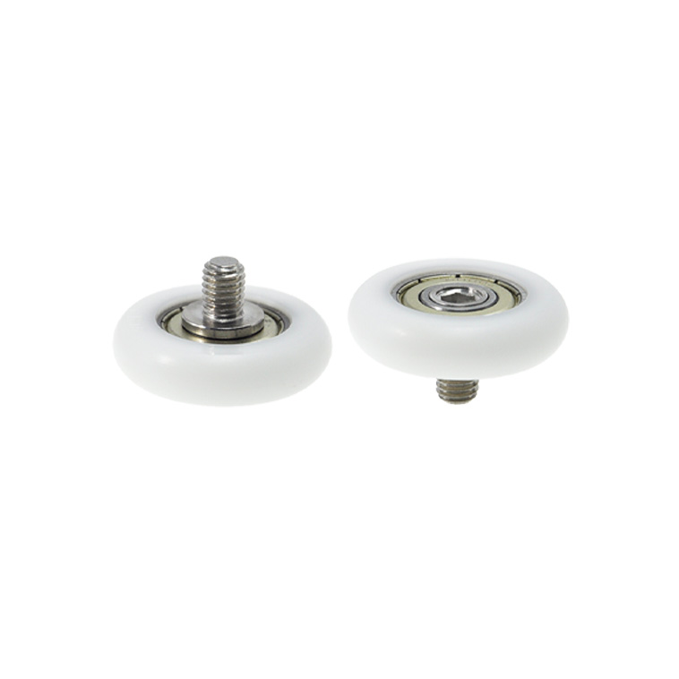 BSR600040-10C1L10M8 M8x40x10mm Round plastic roller pulley with bearing Pom wardrobe sliding door window roller for sliding door.jpg