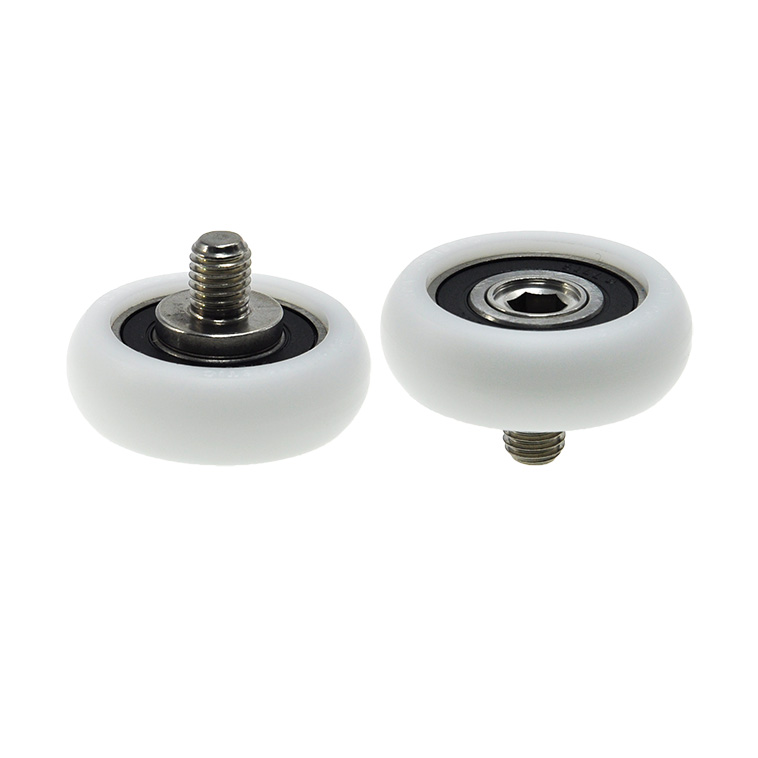 BSR620248-15C2L12M10 M10x48x15mm Plastic roller bearings for food machinery production lines Polyacetal sliding door guide rollers Nylon coated bearings.jpg BSR620248-15C2L12M10 M10x48x15mm Plastic roller bearings for food machinery production lines Polyacetal sliding door guide rollers Nylon coated bearings.jpg