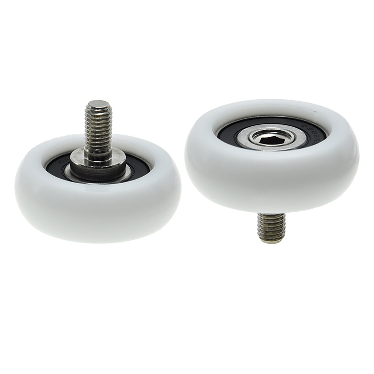 BSR630260-20C2L20M10 M10x60x20mm Plastic roller bearing 2RS seal Pom nylon pulley rubber wheel ball thread.jpg