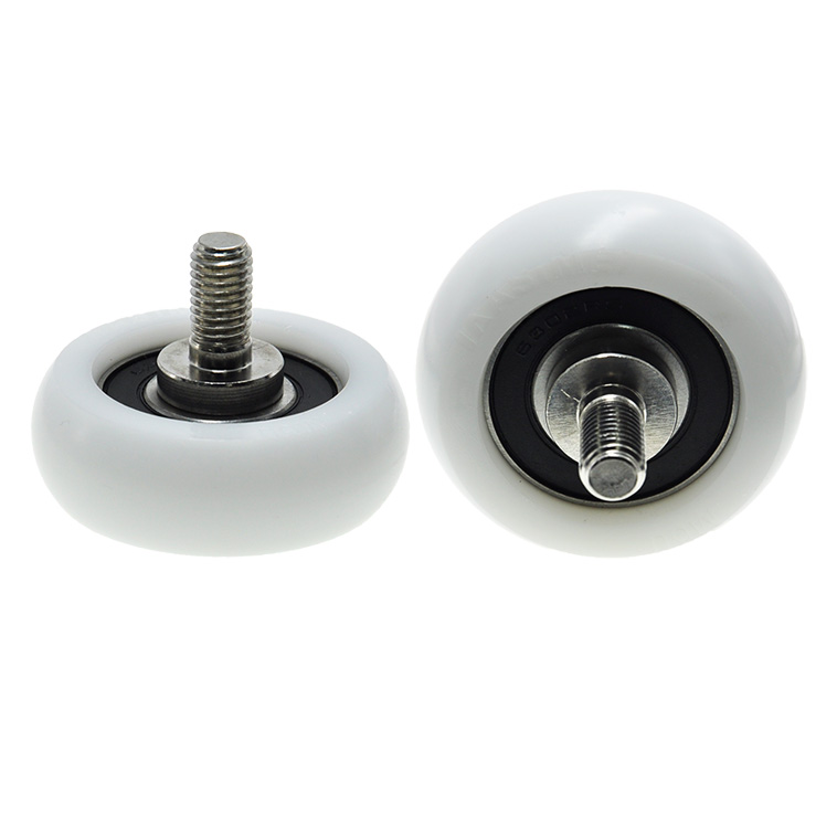 BSR630260-20C2L20M10 M10x60x20mm Plastic roller bearing 2RS seal Pom nylon pulley rubber wheel ball thread.jpg