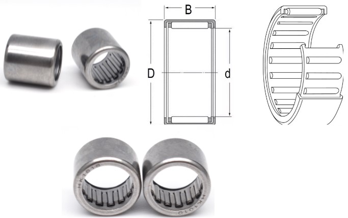 HK series drawn cup needle roller bearings