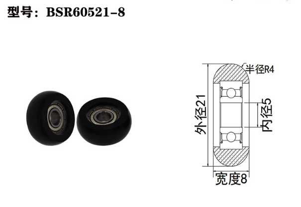 BSR60521-8 5x21x8mm pallet wheel multidirectional wheel.jpg