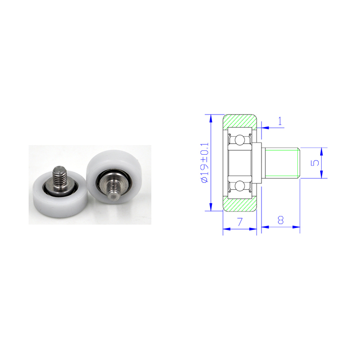 BS60519-7C1L8M5 M5x19x7mm Bearing Pom Nylon Plastic Sliding Door Roller With Screw Bolt.jpg