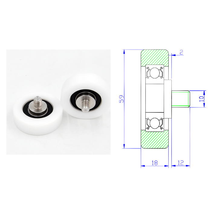 BS620359-18C2L12M10 M10x59x18mm High quality 3D printer plastic coated ball bearings nylon pulley wheels bearing.jpg