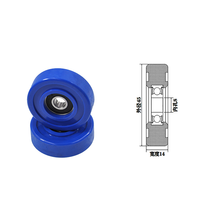 PU60845-14 8x45x14mm PU Wheel With Screw Pulley Roller Wheel.jpg