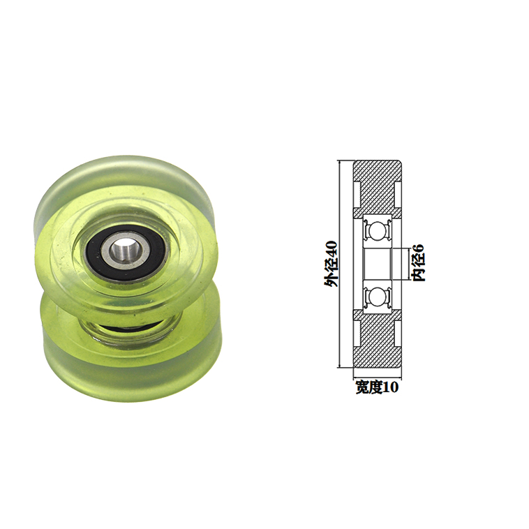 PU62640-10 6x40x10mm polyurethane rubber coated wheel wheel with bearing.jpg