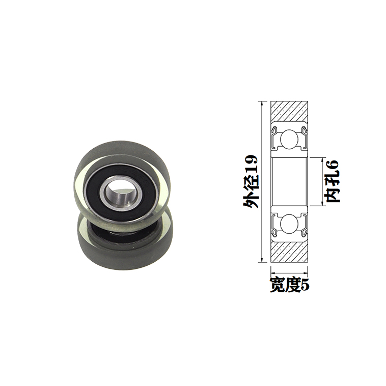 PU69619-5 6x19x5mm No noise polyurethane POM Nylon PU plastic rubber covered coated pu bearing.jpg