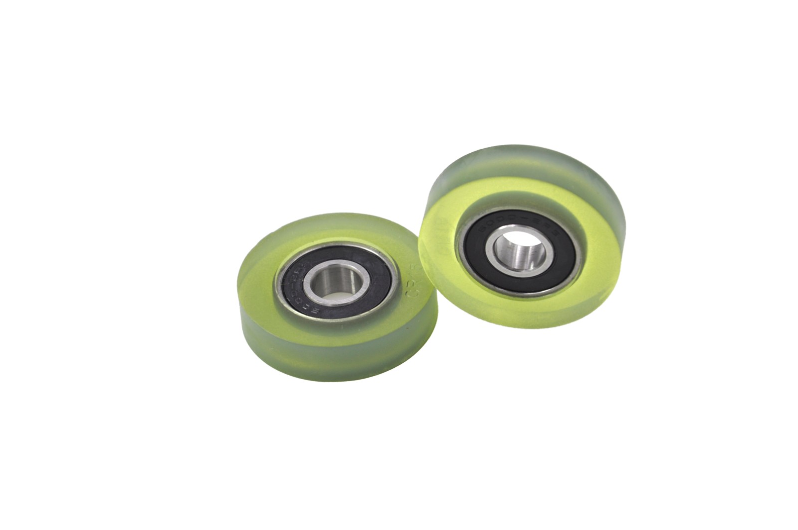 PU600040-10 10x40x10mm PU coated bearing pulley polyurethane bearing PU roller wheel.jpg