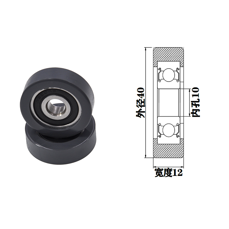 PU620040-12 10x40x12mm pu vs nylon wheels pu wheels on skates rubber coated bearing.jpg