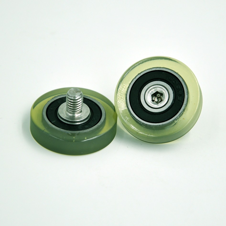 PU60830-7C1L8M6 M6x30x7mm PU Polyurethane Plastic Coated PU Bearing 608 For Rowing Seat Wheel.jpg