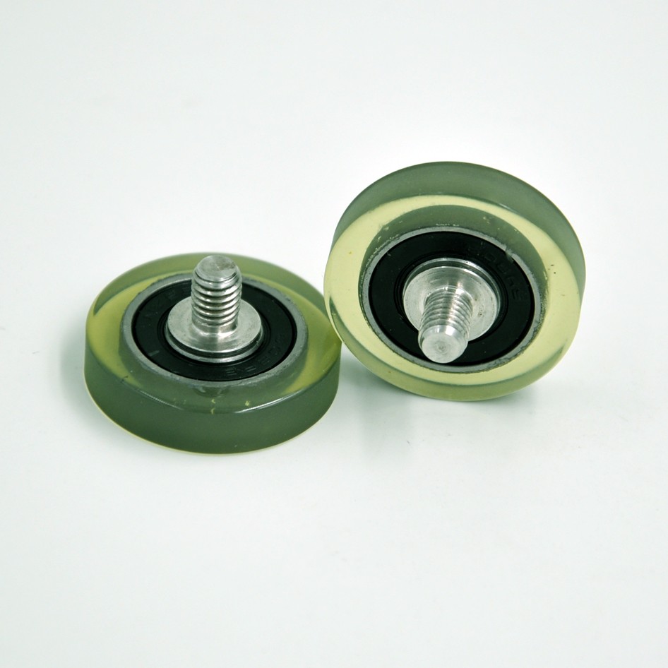 PU60830-7C1L8M6 M6x30x7mm PU Polyurethane Plastic Coated PU Bearing 608 For Rowing Seat Wheel.jpg