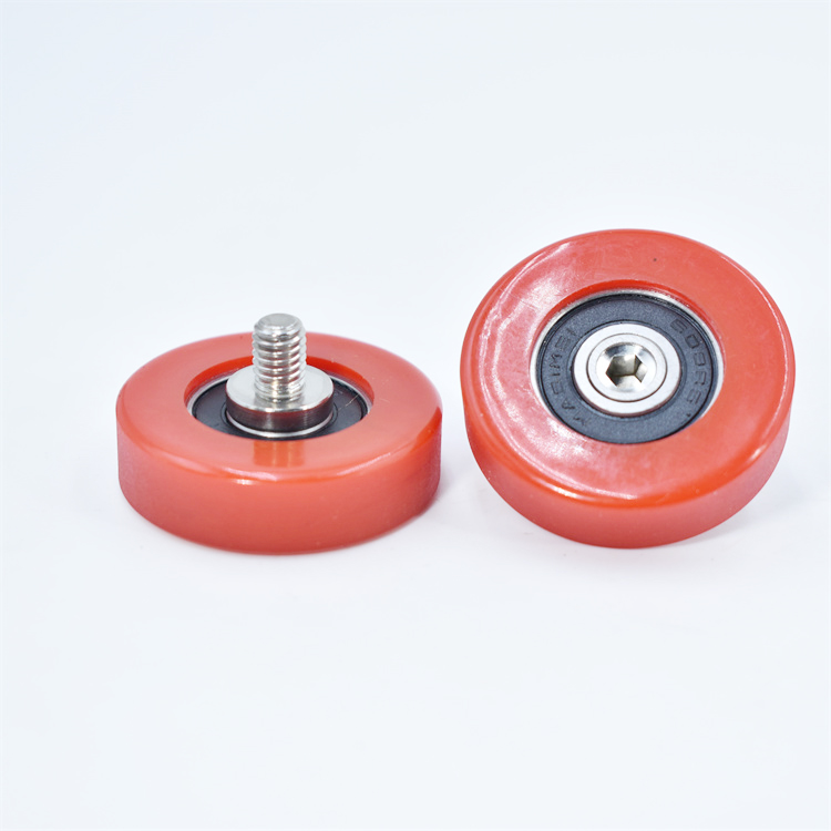 PU60836-10C2L8M6 M6x36x10mm Polyurethane Forming Bearing Rubber Coated Pulley.jpg