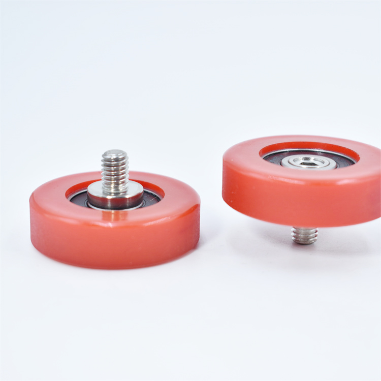 PU60836-10C2L8M6 M6x36x10mm Polyurethane Forming Bearing Rubber Coated Pulley.jpg