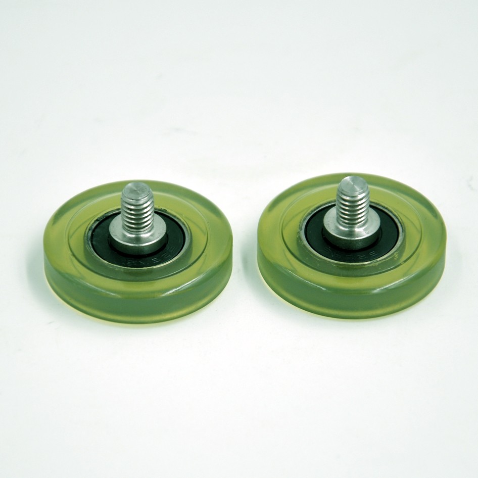 PU62633-7C1L8M6 M6x33x7mm PU Polyurethane Pulley M6 Male Threaded Screw Bearing Guide Wheel Flat Roller.jpg