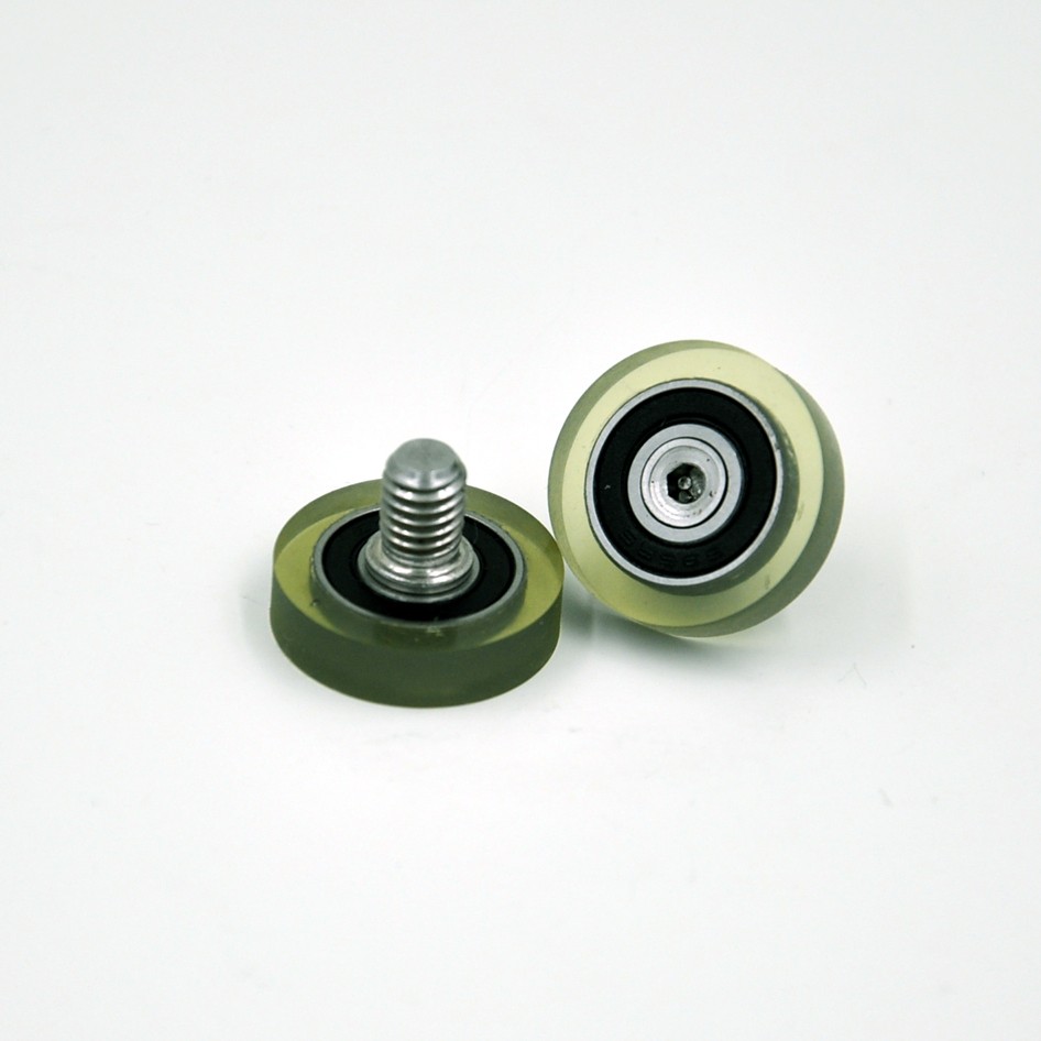 PU69620-5C1L8M6 M6x20x5mm Externally Threaded Polyurethane Forming Bearing With M6 Screw  PU Coated Roller Wheels.jpg