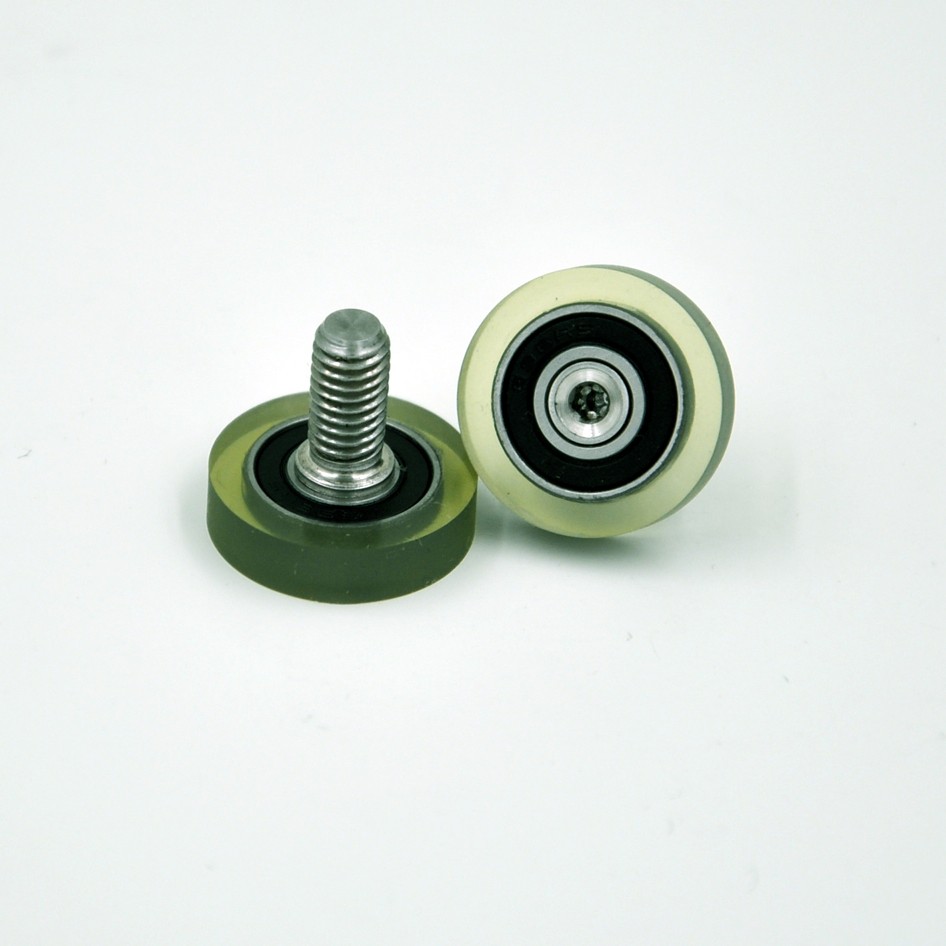 PU69620-5C1L12M6 M6x20x5mm PU Roller Bearing With Screw M6 PU Sliding Gate Door Window Roller Wheel.jpg