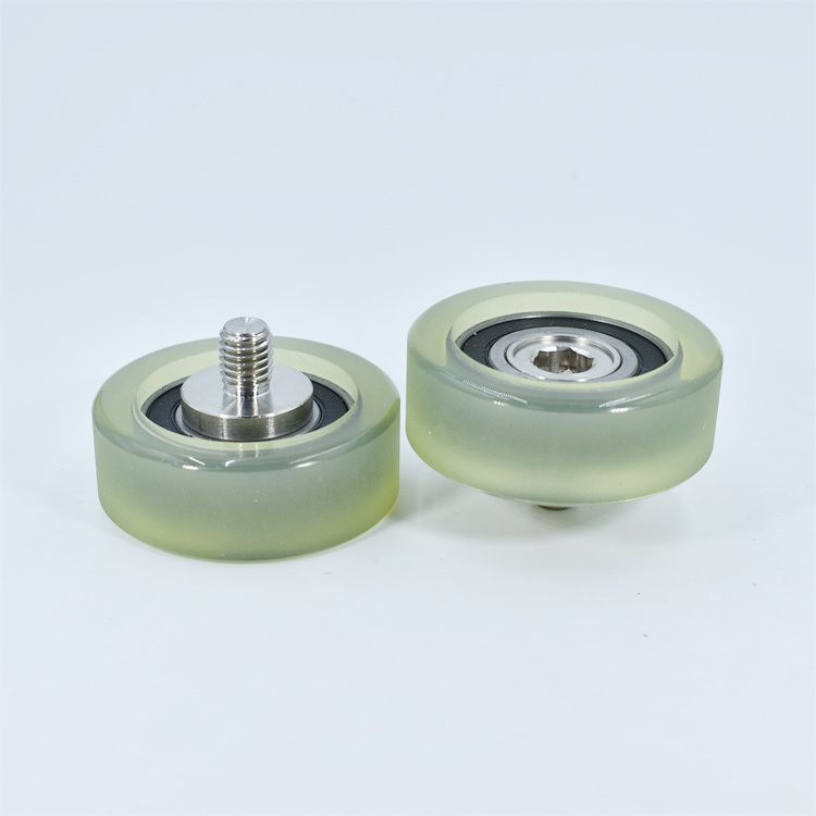 PU600456-20C1L12M10 M10x56x20mm Screw M10 polyurethane Roller Bearings PU Pulley Roller Wheel With Screw.jpg