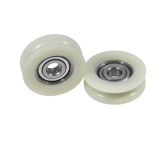 U Groove Pulley Bearing 6200 BSU620045-14 10x45x14mm ID 10MM OD 45MM Thickness 14MM Rubber Coated POM Plastic Bearings