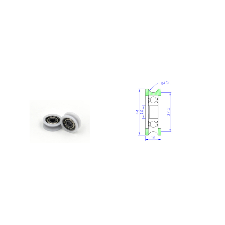 U Groove Pulley Bearing 6201 BSU620144-16 12x44x16mm ID 12MM OD 44MM Thickness 16MM U Groove Sliding Door Roller