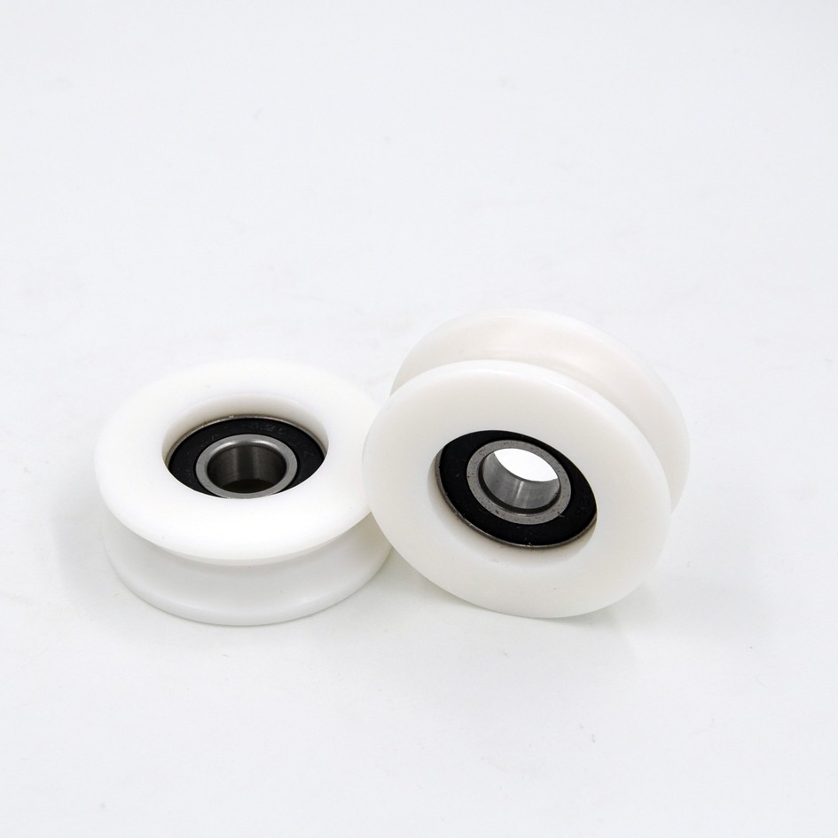 U Groove Pulley Bearing 6202 BSU620259-22 15x59x22mm ID 15MM OD 59MM Thickness 22MM POM Plastic U Groove Pulley Bearing