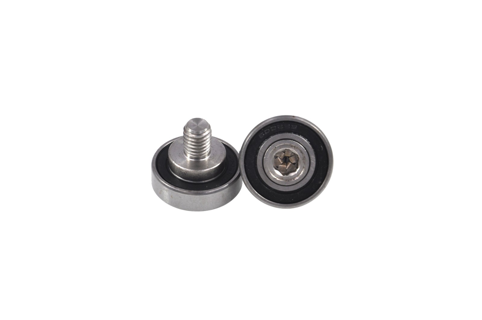 JS600128-8C5L12M10 M10x28x8mm external thread type bearing with stainless steel screw deep groove ball bearing