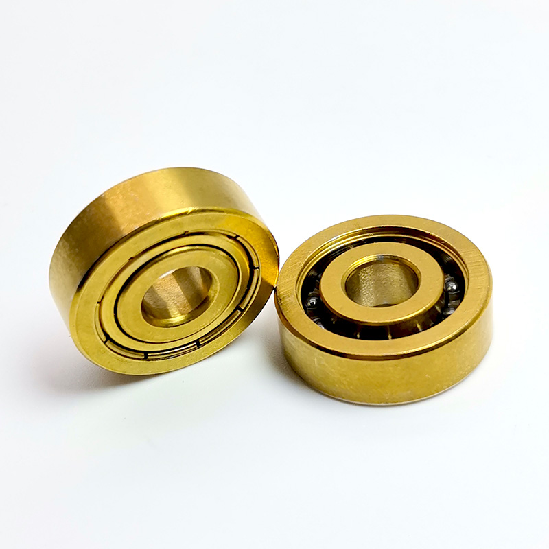 S627C-Z Titanium Coated Hybrid Ceramic Skate Bearing, 420 Stainless Steel Rings with Si3N4 Balls, Single Metal Shield (Z) & Single Open Side for Roller Skates.jpg S627C-Z Titanium Coated Hybrid Ceramic Skate Bearing, 420 Stainless Steel Rings with Si3N4 Balls, Single Metal Shield (Z) & Single Open Side for Roller Skates.jpg