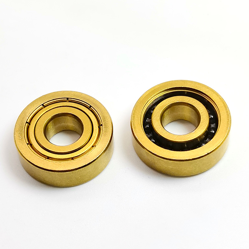 S608C-Z Titanium Coated Hybrid Ceramic Skate Bearing, 420 Stainless Steel Rings with Si3N4 Balls, Single Metal Shield (Z) & Single Open Side for Roller Skates.jpg S608C-Z Titanium Coated Hybrid Ceramic Skate Bearing, 420 Stainless Steel Rings with Si3N4 Balls, Single Metal Shield (Z) & Single Open Side for Roller Skates.jpg